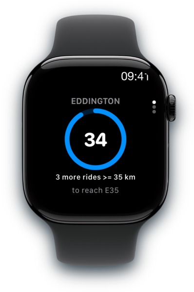 Bikingo Apple Watch Eddington screen